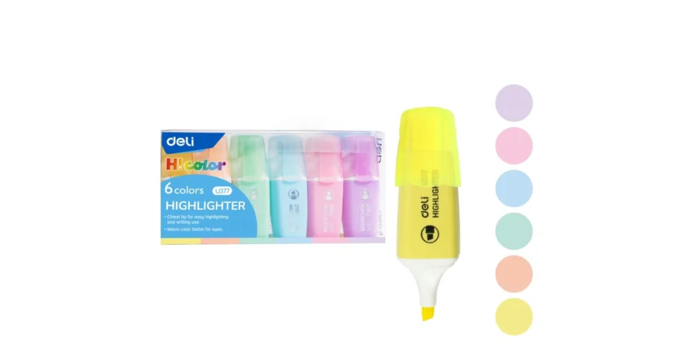 Zvýrazňovač mini DELI EU377 pastel sada Nakupujte Hned