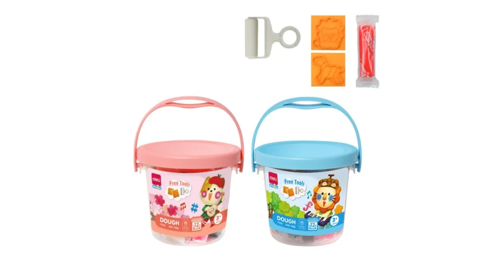 Must-Have Plastelína měkká s vůní kyblí 12 barev DELI EY005 mix