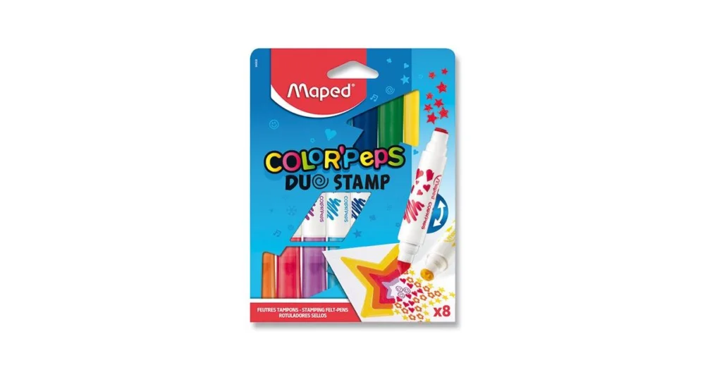 Fixy dětské Color´Peps Duo Stamp - 8 barev Super Cena