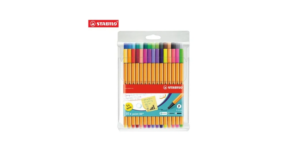 Bezpečná Platba Liner STABILO point 88 - sada 30 +5 ks Neon