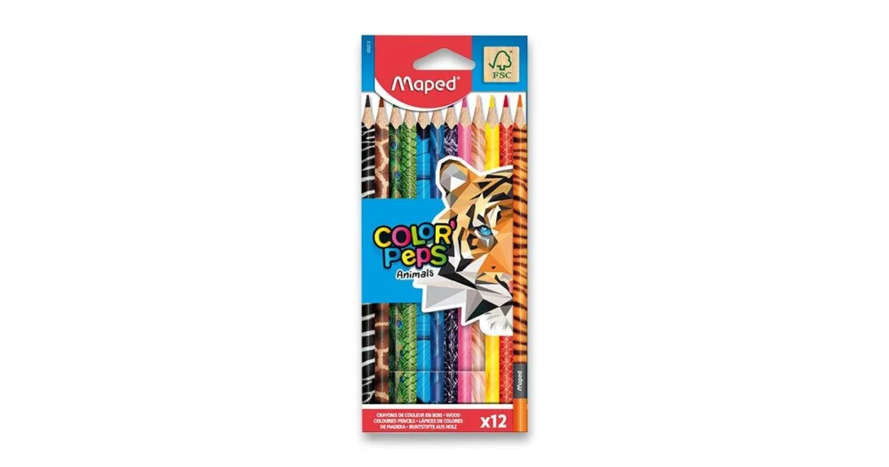Pastelky Maped Color'Peps Animals - 12 barev Cenový Hit
