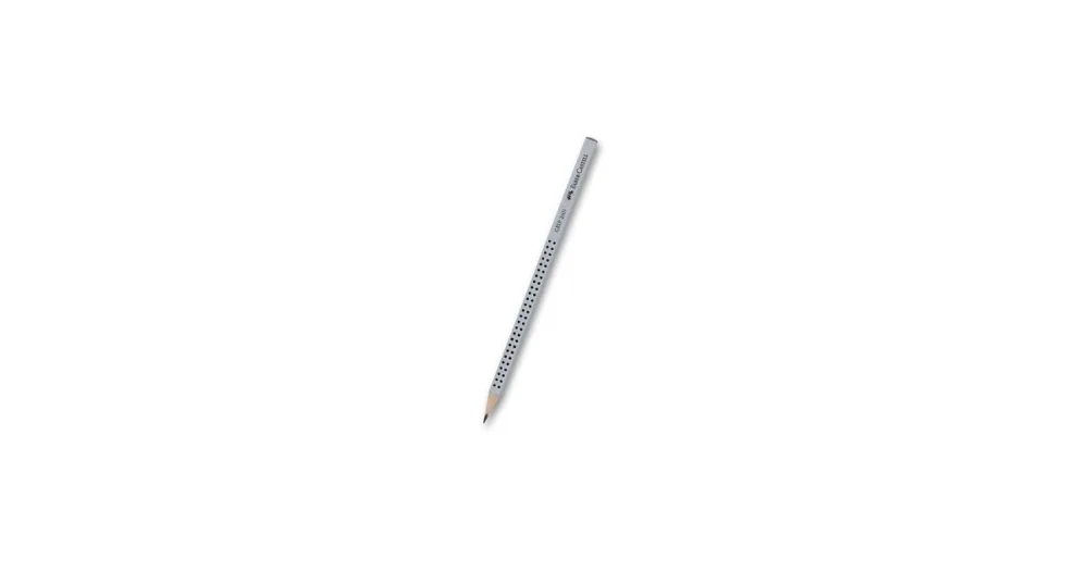 Tužka grafitová FABER-Castell GRIP tvrdost B stříbrná, tenká, bez pryže(číslo 1) Aktuální