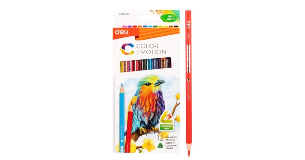 Expresní Doručení Pastelky DELI trojhranné 12 barev Color Emotion EC00200