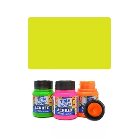 Aktuální ACR Barva na textil 37ml, Lemon Yellow / Fluorescent 102