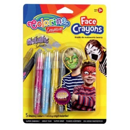 Colorino na obličej pastelky 5ks Metalic Rychlé Dodání