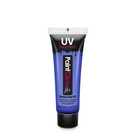 Barva na obličej a tělo, neonově modrá, fluorescenční v UV světle, 12 ml Akční Nabídka