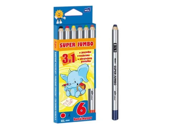 pastelky6 ksSuper Jumbo 3v1 6300336 Pouze Dnes