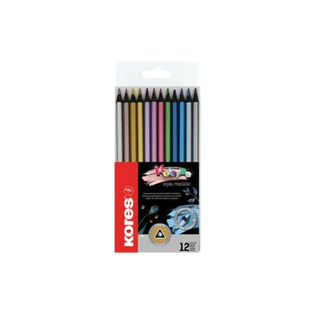 Pastelky Kores METALLIC trojhranné / 12 barev Objednat Nyní