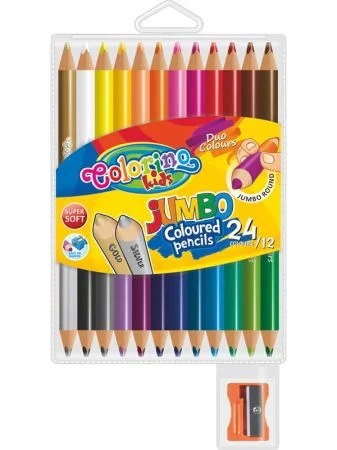 Colorino pastelky JUMBO 12/24 Duo+ořezko Pouze Dnes