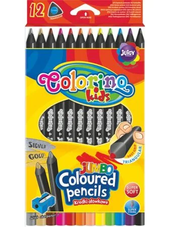 Colorino pastelky JUMBO TRIO Black 12ks Nová Kolekce