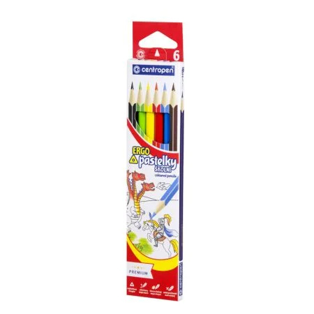 Nejlepší Cena Pastelky Centropen ERGO - 6 barev