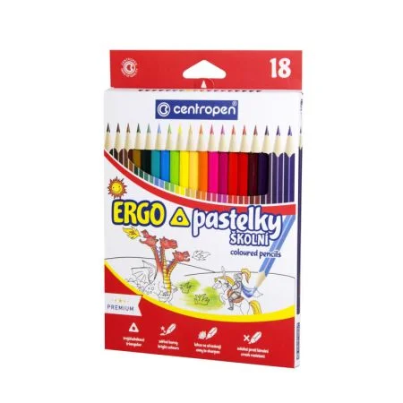 Pastelky Centropen ERGO - 18 barev Odeslání Ihned