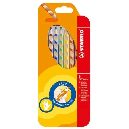 Pastelky STABILO® EASYcolors trojhranné / 6 barev / pro leváky Akční Nabídka
