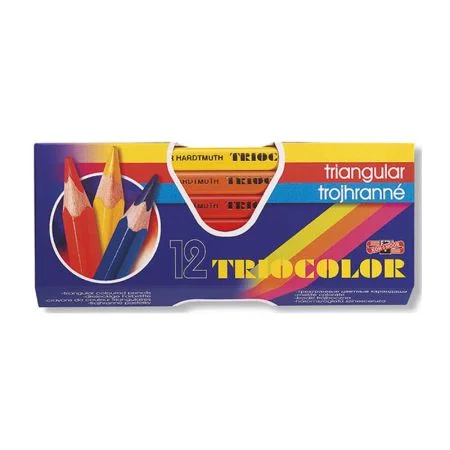 Pastelky Koh-i-noor Triocolor silné / trojhranné / 12ks Sezónní Sleva