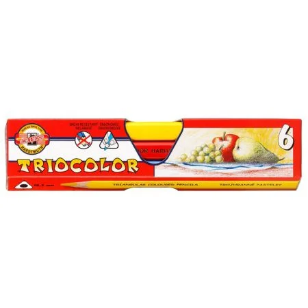 Zlevněný Pastelky Koh-i-noor Triocolor silné / trojhranné / 6ks