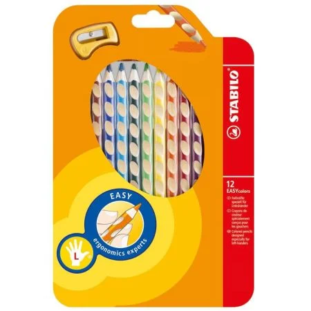Pastelky STABILO® EASYcolors trojhranné / 12 barev / pro leváky Akční Nabídka