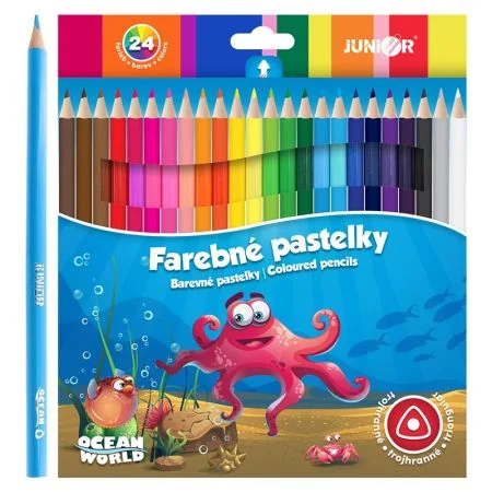 Pastelky Ocean Wolrd trojhrané 24 ks Objednat Nyní