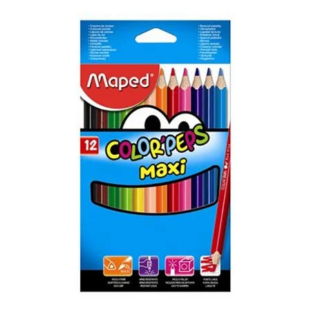 Pastelky MAPED "COLOR'PEPS Maxi hrubé 12ks Finální Výprodej