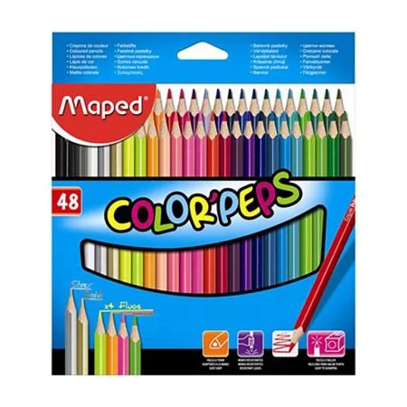 Pastelky trojhranné MAPED "COLOR`PEPS", 48 ks Expresní Doručení
