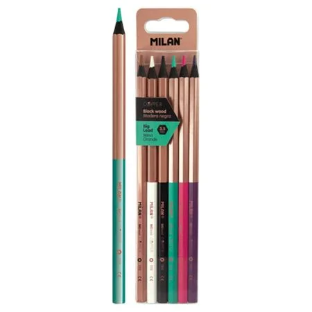 Pastelky MILAN šestihranné Copper 6 ks Přímo Od Výrobce