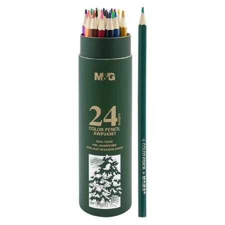 Aktuální Pastelky šestihranné M&G v pouzdře, sada 24 ks
