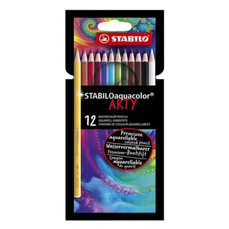 Pastelky akvarelové STABILO aquacolor Artyom, 12 ks různých barev Levný