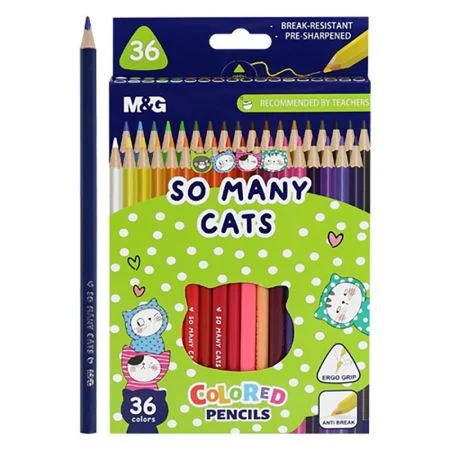 Pastelky trojhranné M&G So Many Cats, sada 36 ks Víkendová Akce