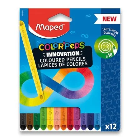 Super Cena Pastelky bezdřevé MAPED - COLOR`PEPS INFINITY 12 ks