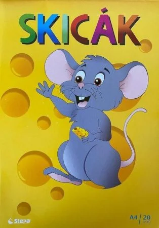 Skicák, kreslicí karton A4, 20 listů, 180g/m2, bílá, STEPA ,balení 20 ks Bezpečná Platba
