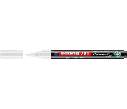 Cenová Bomba Lakový popisovač 791 PCR, bílá, 1-2 mm, EDDING 4-791PCR049