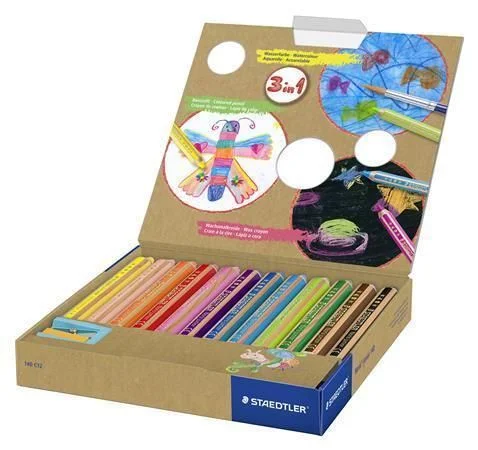 Kup Teď Barevné pastelky Noris Junior, 12 barev, 3v1, STAEDTLER 140 C12