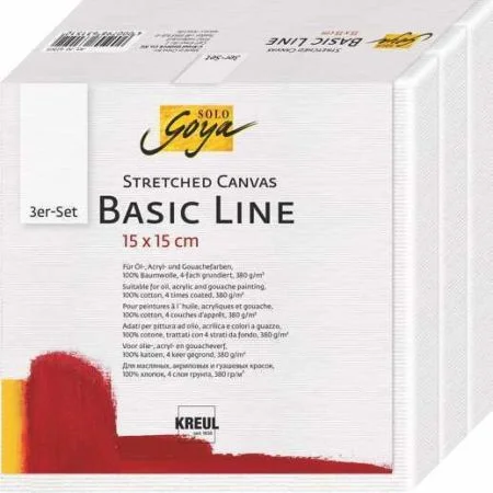 Tovární Cena Malířské plátno Basic Line 18 x 24 cm, sada 3ks, KREUL ,balení 3 ks