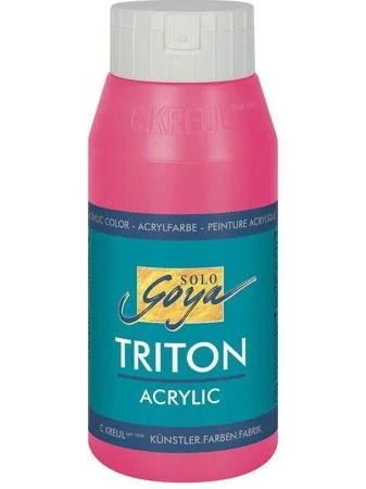 Finální Výprodej Akrylová barva TRITON SOLO GOYA, svítící růžová, 750 ml, KREUL
