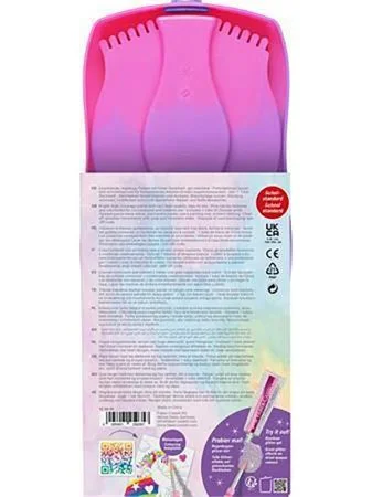 Sezónní Sleva Vodové barvy Unicorn, růžová, 12 barev, 1x bílá temperová barva + nálepky,FABER-CASTELL 125035