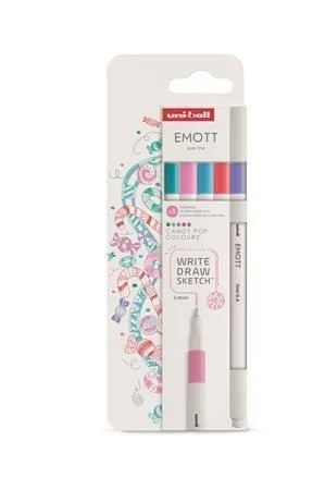 Výhodná Nabídka Fineliner Emott Candy Pop, 5 různých barev, 0,4 mm, UNI 302422260