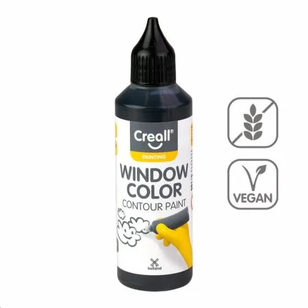 Konturovací barva Creall Windows Color - 80 ml / černá Hit Sezóny