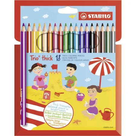 Pastelky STABILO® trojhranné Trio silné / 18 barev Odeslání Ihned
