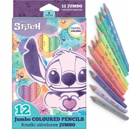 Pastelky JUMBO TRIO 12ks Stitch pastel Nejlepší Cena