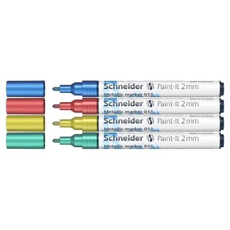 Kup Teď Popisovač Schneider Paint-It 011 Metallic, sada 4 ks, hrot 2 mm